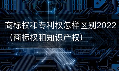 商标权和专利权怎样区别2022(商标权和知识产权)