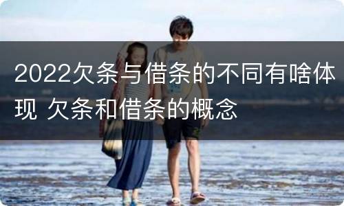 2022欠条与借条的不同有啥体现 欠条和借条的概念