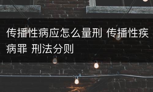 传播性病应怎么量刑 传播性疾病罪 刑法分则