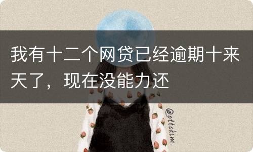 我有十二个网贷已经逾期十来天了，现在没能力还