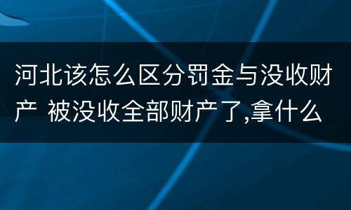 河北该怎么区分罚金与没收财产 被没收全部财产了,拿什么交罚金