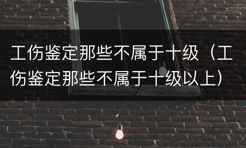 工伤鉴定那些不属于十级（工伤鉴定那些不属于十级以上）