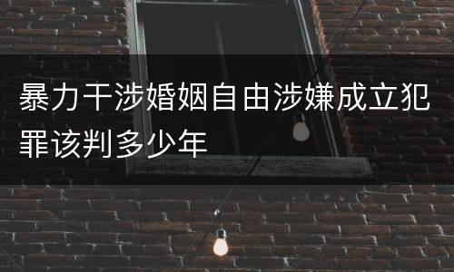暴力干涉婚姻自由涉嫌成立犯罪该判多少年