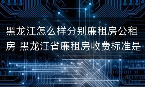 黑龙江怎么样分别廉租房公租房 黑龙江省廉租房收费标准是多少
