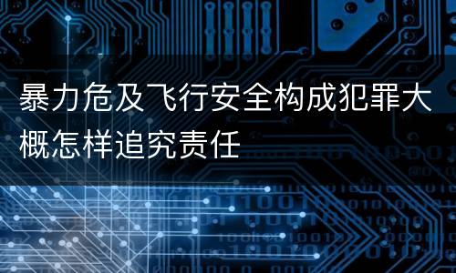 暴力危及飞行安全构成犯罪大概怎样追究责任