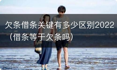 欠条借条关键有多少区别2022（借条等于欠条吗）