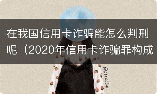 在我国信用卡诈骗能怎么判刑呢（2020年信用卡诈骗罪构成要件）