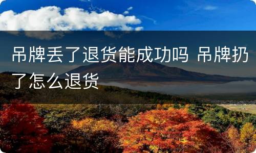 吊牌丢了退货能成功吗 吊牌扔了怎么退货