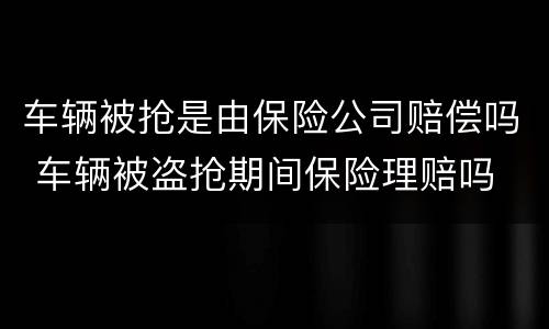 车辆被抢是由保险公司赔偿吗 车辆被盗抢期间保险理赔吗