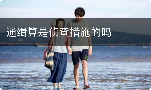 通缉算是侦查措施的吗