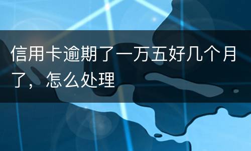 信用卡逾期了一万五好几个月了，怎么处理