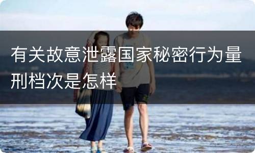 有关故意泄露国家秘密行为量刑档次是怎样