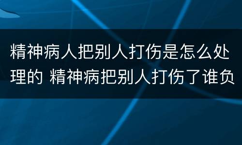 精神病人把别人打伤是怎么处理的 精神病把别人打伤了谁负责