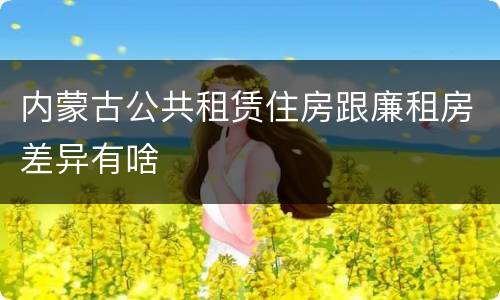 内蒙古公共租赁住房跟廉租房差异有啥