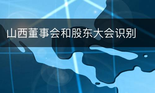 山西董事会和股东大会识别