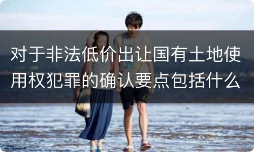 对于非法低价出让国有土地使用权犯罪的确认要点包括什么