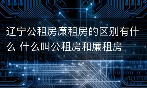 辽宁公租房廉租房的区别有什么 什么叫公租房和廉租房