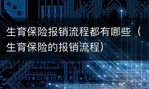 生育保险报销流程都有哪些（生育保险的报销流程）