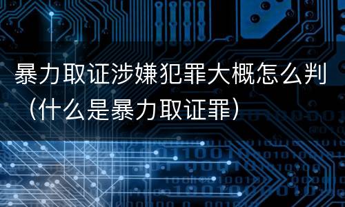 暴力取证涉嫌犯罪大概怎么判（什么是暴力取证罪）