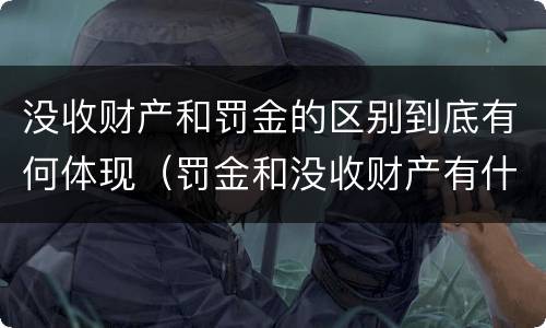 没收财产和罚金的区别到底有何体现（罚金和没收财产有什么区别）