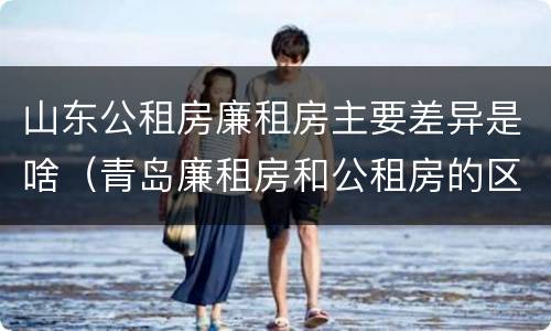 山东公租房廉租房主要差异是啥（青岛廉租房和公租房的区别）