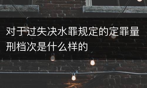 对于过失决水罪规定的定罪量刑档次是什么样的