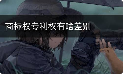 商标权专利权有啥差别