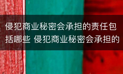 侵犯商业秘密会承担的责任包括哪些 侵犯商业秘密会承担的责任包括哪些