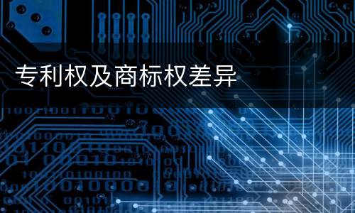 专利权及商标权差异