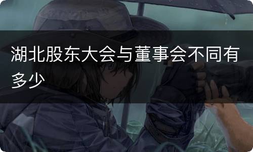湖北股东大会与董事会不同有多少