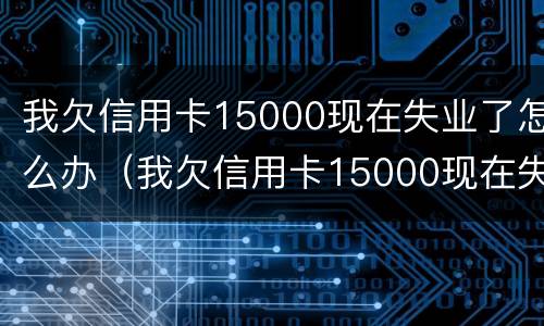 我欠信用卡15000现在失业了怎么办（我欠信用卡15000现在失业了怎么办理）