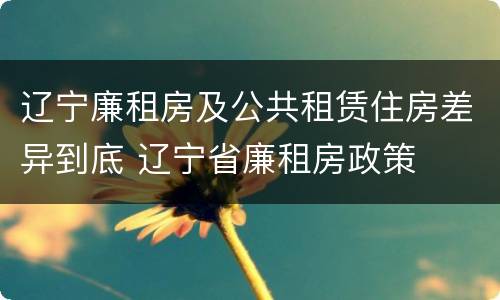 辽宁廉租房及公共租赁住房差异到底 辽宁省廉租房政策