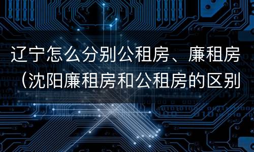 辽宁怎么分别公租房、廉租房（沈阳廉租房和公租房的区别）