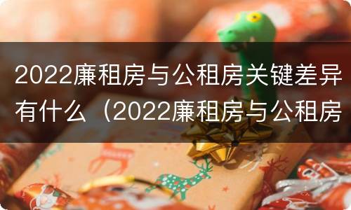 2022廉租房与公租房关键差异有什么（2022廉租房与公租房关键差异有什么影响）