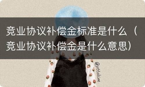 竞业协议补偿金标准是什么（竞业协议补偿金是什么意思）