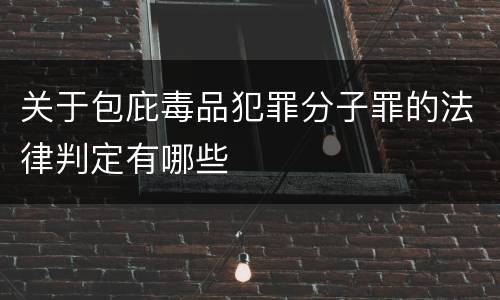 关于包庇毒品犯罪分子罪的法律判定有哪些