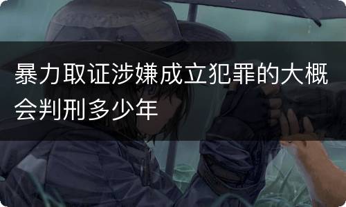 暴力取证涉嫌成立犯罪的大概会判刑多少年