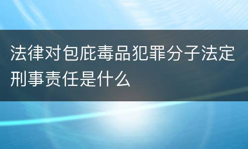 法律对包庇毒品犯罪分子法定刑事责任是什么