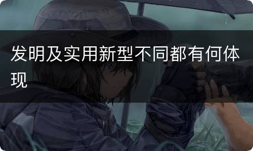 发明及实用新型不同都有何体现