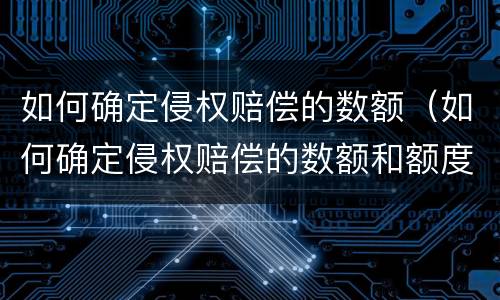 如何确定侵权赔偿的数额（如何确定侵权赔偿的数额和额度）