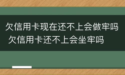 欠信用卡现在还不上会做牢吗 欠信用卡还不上会坐牢吗