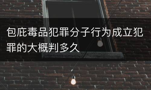 包庇毒品犯罪分子行为成立犯罪的大概判多久