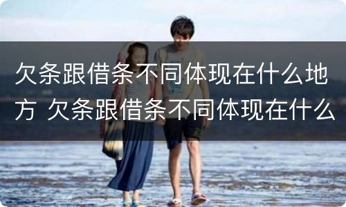 欠条跟借条不同体现在什么地方 欠条跟借条不同体现在什么地方呢