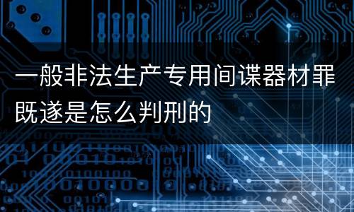 一般非法生产专用间谍器材罪既遂是怎么判刑的