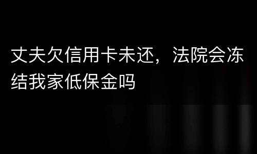 丈夫欠信用卡未还，法院会冻结我家低保金吗