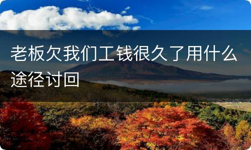 老板欠我们工钱很久了用什么途径讨回