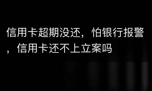 信用卡超期没还，怕银行报警，信用卡还不上立案吗