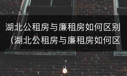 湖北公租房与廉租房如何区别（湖北公租房与廉租房如何区别图片）