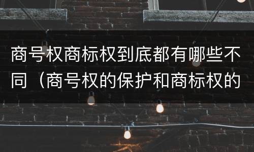 商号权商标权到底都有哪些不同（商号权的保护和商标权的保护一样是全国性范围的）
