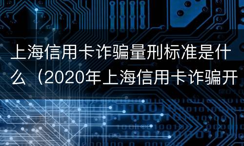上海信用卡诈骗量刑标准是什么（2020年上海信用卡诈骗开庭）